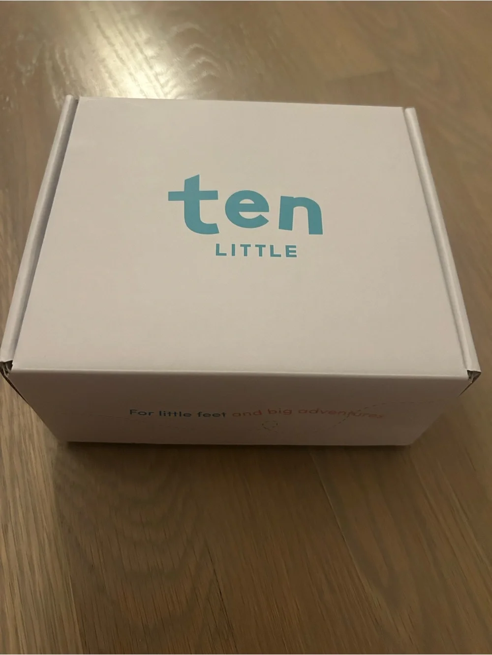 Ten Little Gray Baby Walker Shoes with Teal Accent